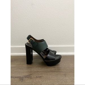 Marni Two-Tone Leather Platform Sandals
